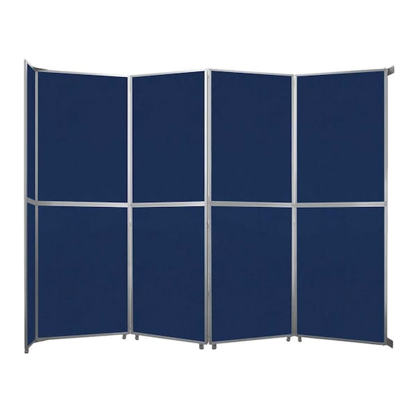 Versare Operable Wall Folding Room Divider 15'7" x 12'3" Navy Blue